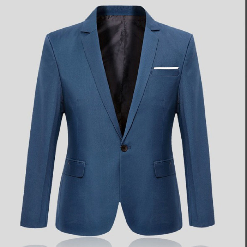 Men's Casual Slim Fashion Solid Color Small Suit