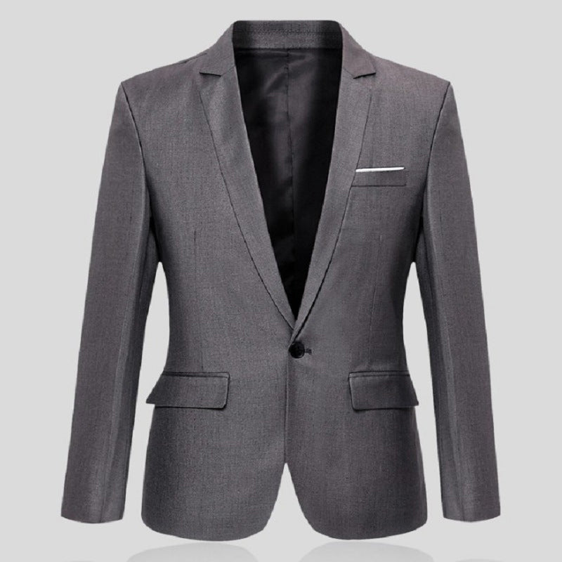 Men's Casual Slim Fashion Solid Color Small Suit