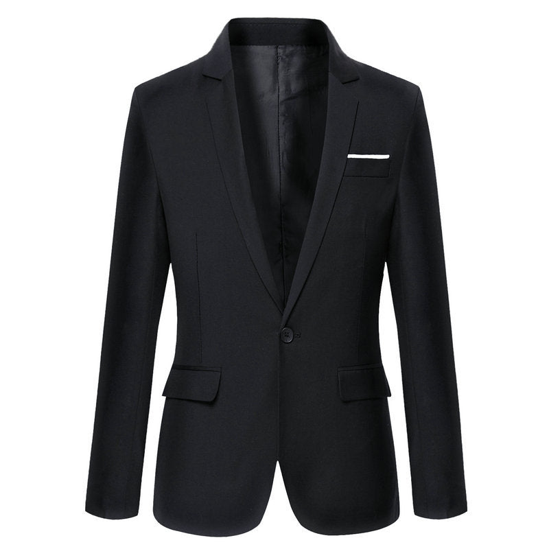 Men's Casual Slim Fashion Solid Color Small Suit