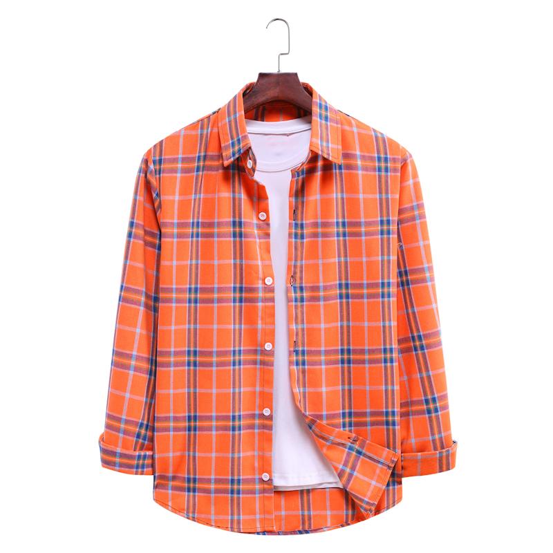 Plaid Casual Lapel Long-sleeved Shirt