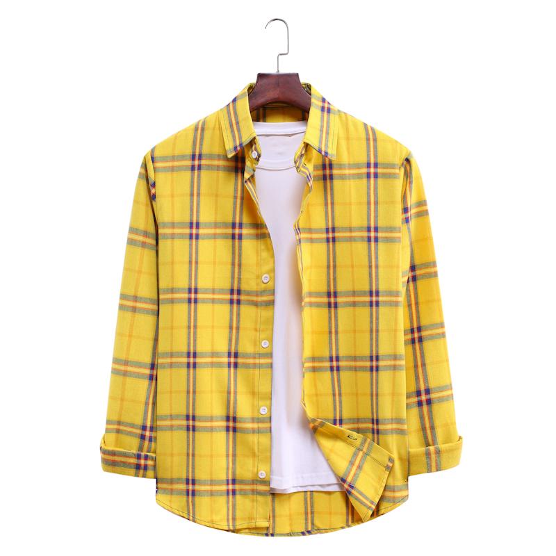 Plaid Casual Lapel Long-sleeved Shirt