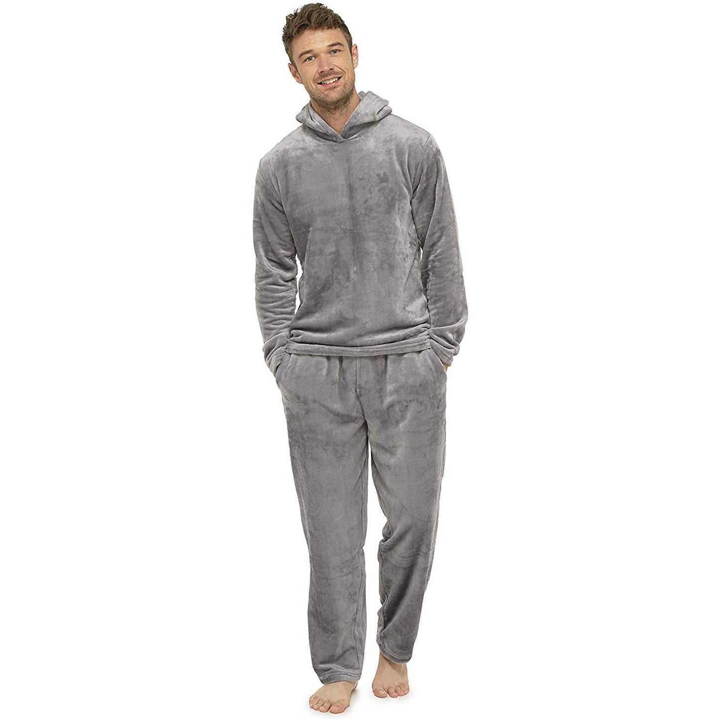 Flannel Grey Simple Home Men's Pajamas