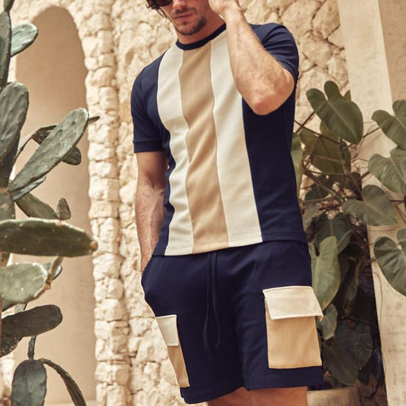 Short-sleeved Shorts Men's Two-piece Suit