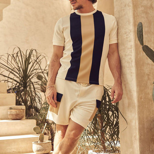 Short-sleeved Shorts Men's Two-piece Suit