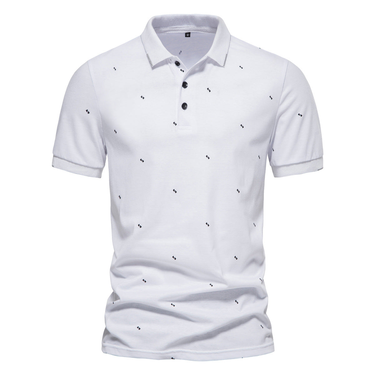 Men's Lapel Short Sleeve T-shirt Printed Casual